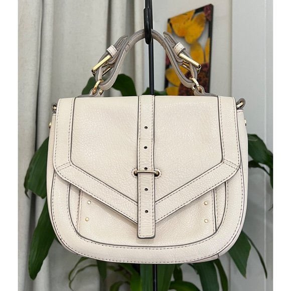 ♦️♦️  TORY BURCH AUTHENTIC VINTAGE WHITE CROSSBODY HANDBAG ♦️♦️ - Picture 15 of 15